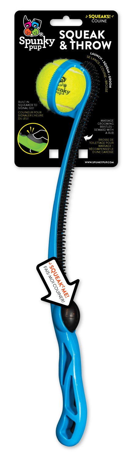 Spunky Pup Squeak & Throw Ball Launcher