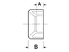 Canplas PVC DWV Flush Fitting Reducer Bushing Spigot X Hub