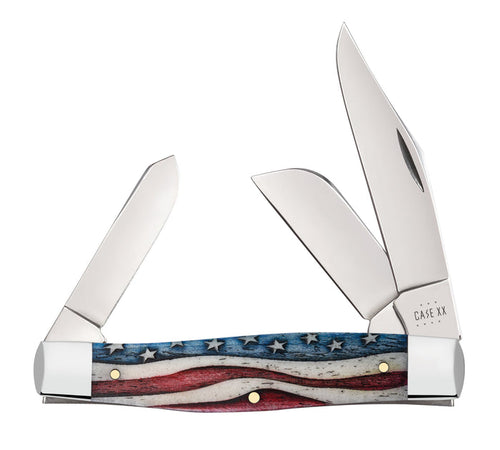 Case Star Spangled Series Embellished Smooth Natural Bone Large Stockman