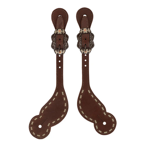 Weaver Buckstitch Spur Straps Oiled Hermann Oak® Dusk Collection