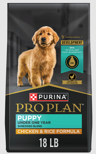 Purina Pro Plan Savor Puppy Shredded Blend Chicken & Rice Formula Dry Dog Food