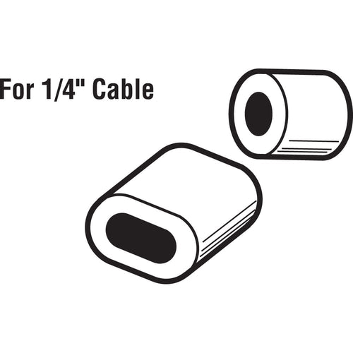 Prime-Line 1/4 in. Aluminum Ferrules and Stops (2 pack)