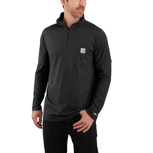 Carhartt Force Relaxed Fit Midweight Long-Sleeve Quarter-Zip Mock-Neck T-Shirt