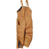 Insulated Bib Overalls, Short Fit, Brown Duck, Men's XXL