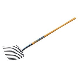 Bedding Fork, 10-Tine Steel Head, 48-In. Wood Handle