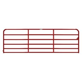 Heavy Duty Gate, Red, 6-Rail, 16-Ft.