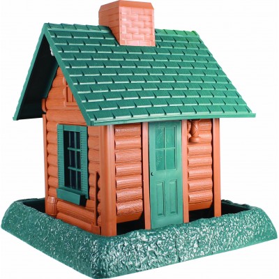 Village Collection Log Cabin Bird Feeder