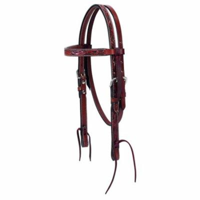 Weaver Cross Floral Carved 5/8 Pony Browband Headstall