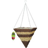 Gardman 14 In. Brushwood & White Rattan Brown & Tan Hanging Plant Basket