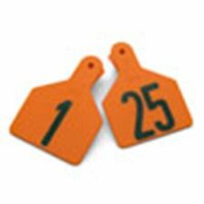 Z Tags Calf Ear Tags Orange Numbered 1-25 25 Count Easy Application